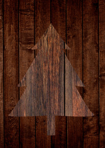 Rustic Christmas Card with Photo Template,  Wood Christmas Tree, Photo Christmas Cards, Holiday , Merry Christmas, Happy Holidays, Printable