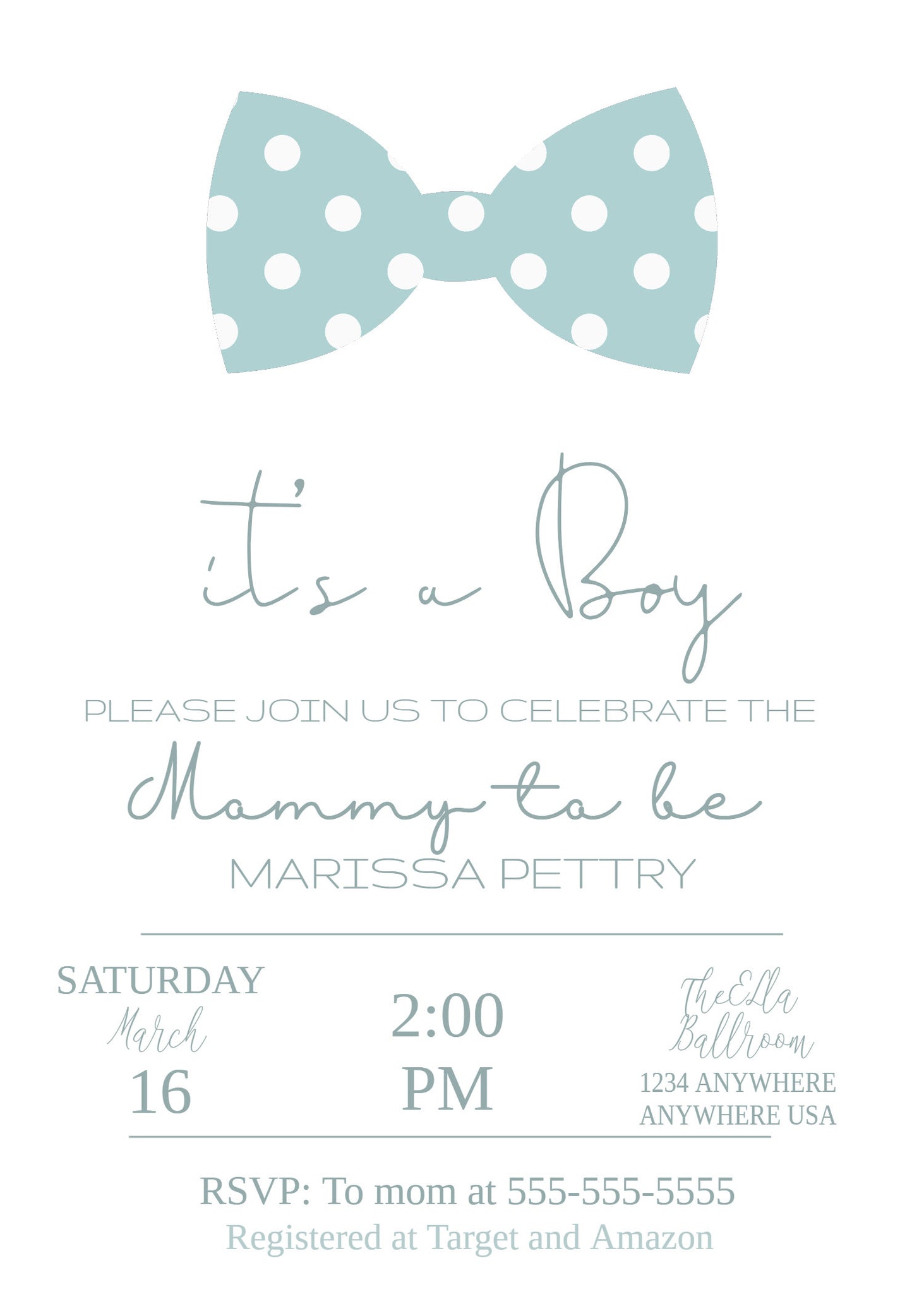 Printable Boy Baby Shower Invitations Template
