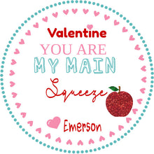 Load image into Gallery viewer, Applesauce Valentine&#39;s Day Label, Printable Valentine Sticker, Valentines Day Tag, Kids Valentine, You Are My Main Squeeze, Awesome Sauce