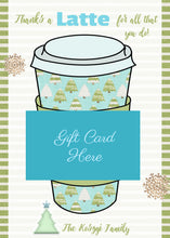 Load image into Gallery viewer, Coffee Gift Card Holder | Teacher Gift | Thanks a Latte | Teacher Thank You | Christmas Gift | Edit Yourself | Coffee | Instant Digital