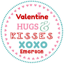 Load image into Gallery viewer, Editable Valentine&#39;s Day Tag, Printable Valentine Label, Valentines Day Gift, Printable Kids Valentine Stickers, Chocolate Hugs and Kisses