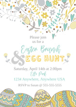 Load image into Gallery viewer, Easter Invitation, Easter Brunch Invite, Easter Egg Hunt Invitation, Easter Brunch, Easter Party Invite, Easter Bunny, Bunny Ears, Yellow