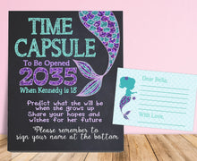 Load image into Gallery viewer, Mermaid Birthday Party, Time Capsule, First Birthday Mermaid, Time Capsule First Birthday, Mermaid Party, Mermaid Tail, Birthday Decorations