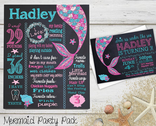 First Birthday Mermaid, Mermaid Party, Milestone Chalkboard, Mermaid Birthday, Birthday Invitations, Birthday Party Invitations, Nautical