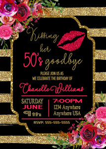 60th Birthday Invitations, Milestone Birthday, 60th Birthday, Birthday Invitations, Birthday Invitation Template, Glitter, Floral