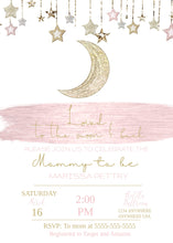 Load image into Gallery viewer, Baby Shower Invitation Girl, Love You to the Moon and Back, Printable Baby Shower Invite, Moon Baby Shower Invitation, Invitation Template