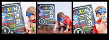 Load image into Gallery viewer, Fire Truck First Birthday Chalkboard, FIrefighter chalk board, Birthday Sign, First birthday Stats poster, Fire Marshal Digital Photo prop