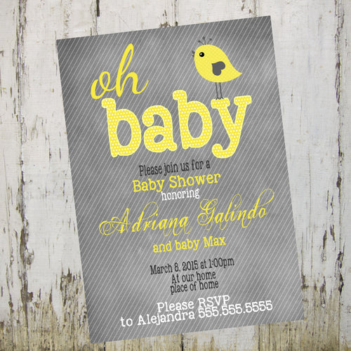 Baby  bird Shower Invitation, Rustic Baby Shower Invitation,  Baby Shower Invitation, Bird baby shower, DIGTAL FILE