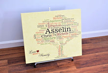Load image into Gallery viewer, Family TREE Canvas Word Art,18x24, Family Storyboard,  Typography, subway Word Art