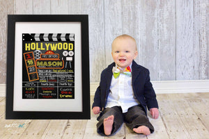 First BirthdayHollywood  sign, chalkboard, red carpet, Star, chalkboard  chalk Board poster, Sign Printable Size 16x20 photo prop