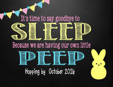 Load image into Gallery viewer, Easter Pregnancy Announcement| Easter Announcement | Easter Pregnancy Reveal | easter peeps | Easter chalkboard | Easter Egg Hunt