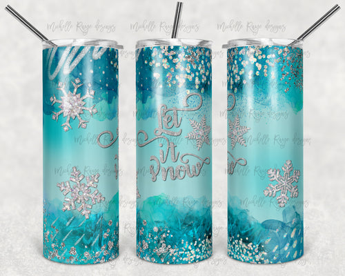Let It Snow with Glitter Snowflakes