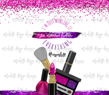 Load image into Gallery viewer, Makeup, Mom Life, Hot Pink, Purple Gold, Glitter