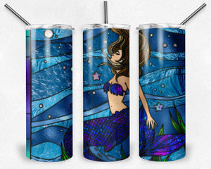 Under the Sea Mermaid Stained Glass