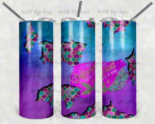 Mermaid Scales Peek A Boo Swimming in Wine