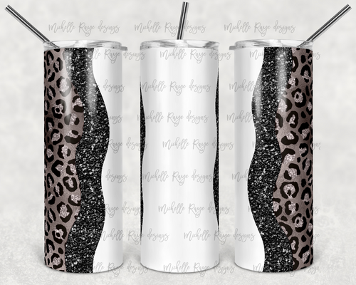 Metallic & Leopard Black Glitter