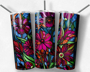 Spring Mexican  Flowers Stained Glass
