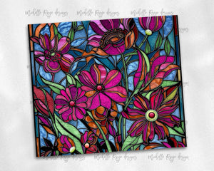 Spring Mexican  Flowers Stained Glass