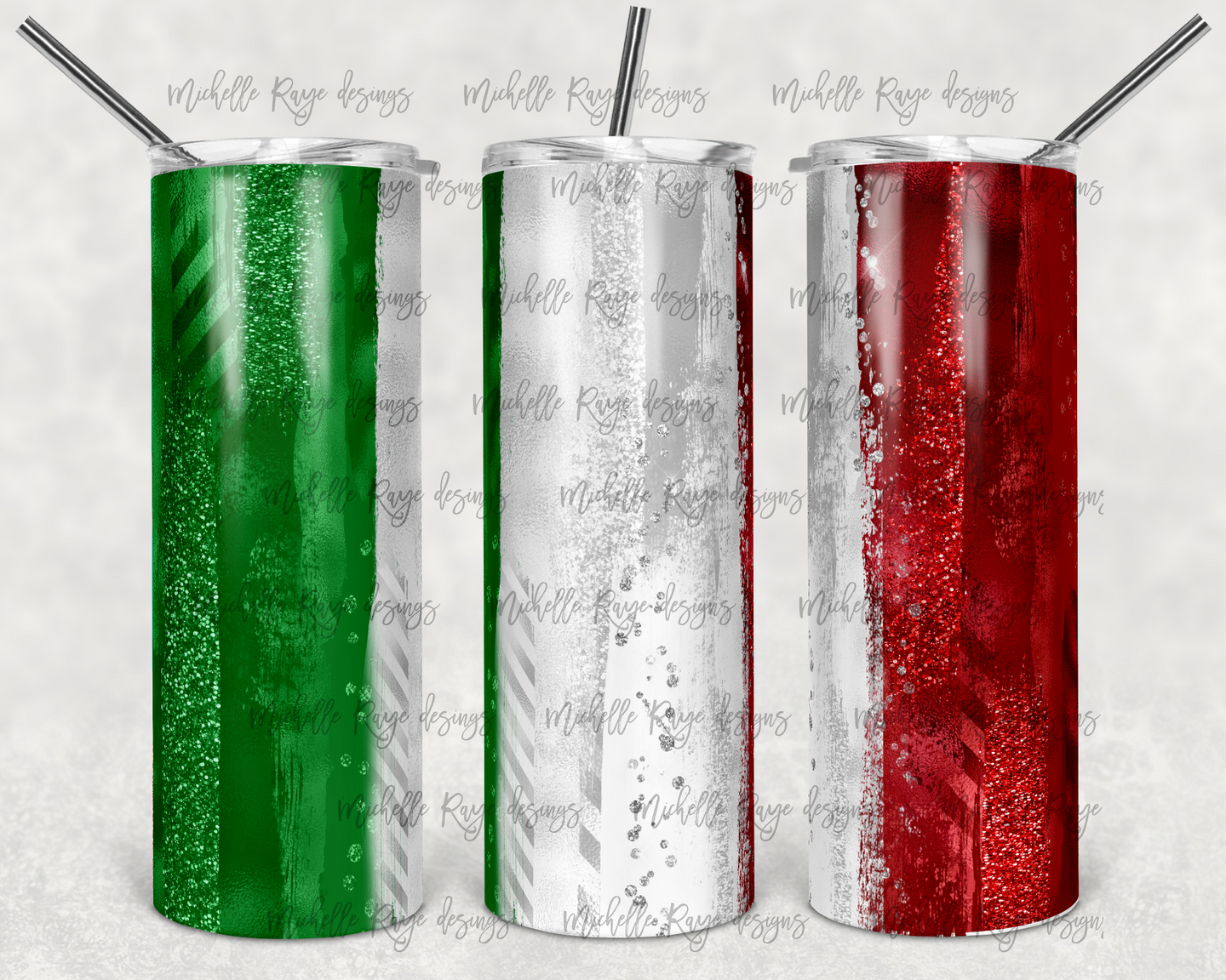 Mexican Flag glitter & foil