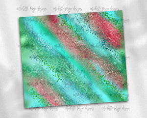 Red, Green, and Teal Glitter Milky Way