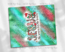 Load image into Gallery viewer, Jesus is the Reason for the Season, Red, Green, and Teal Glitter Milky Way