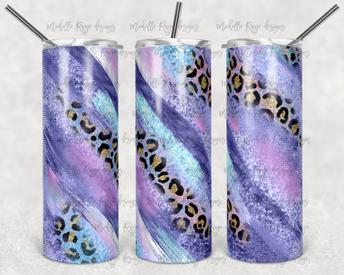 Purple Teal Leopard Print Milky Way