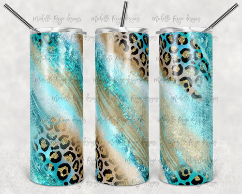 Teal Beach Leopard Print Milky Way