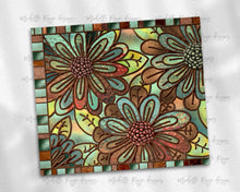 Load image into Gallery viewer, Moms Fall Colored Flowers Stained Glass