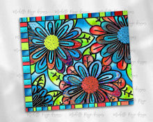 Load image into Gallery viewer, Moms Neon Flowers Stained Glass