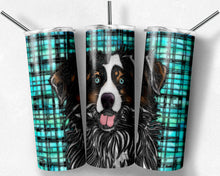 Load image into Gallery viewer, Australian Shepherd Dog Stained Glass