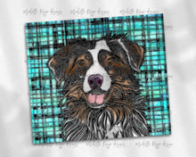 Load image into Gallery viewer, Multicolored Australian Shepherd Dog Stained Glass