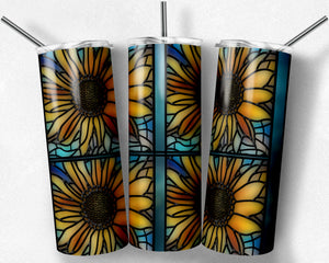 Multi Sunflower Stained Glass