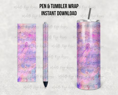 Pastel Alcohol Ink Music Notes Combo