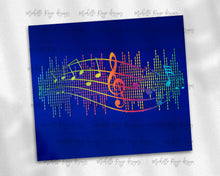 Load image into Gallery viewer, Navy and Neon Music Notes Sound Bar