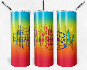 Rainbow and Neon Music Notes Sound Bar