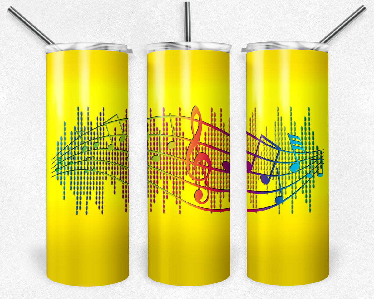 Yellow and Neon Music Notes Sound Bar – Michelle Raye Designs