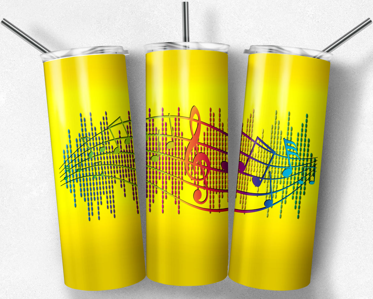 Yellow and Neon Music Notes Sound Bar – Michelle Raye Designs