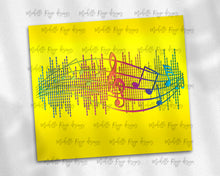 Load image into Gallery viewer, Yellow and Neon Music Notes Sound Bar