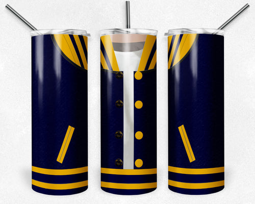 Boys Varsity Jacket Navy and Yellow