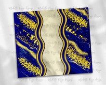 Load image into Gallery viewer, Navy Blue and Yellow Milky Way with Stained Glass Border Blank
