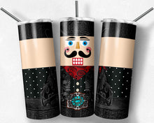 Load image into Gallery viewer, Cowboy Nutcracker Black and White Polka Dots