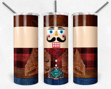 Load image into Gallery viewer, Cowboy Nutcracker Red Buffalo Plaid