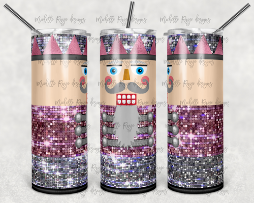 Christmas Nutcracker Pink Silver