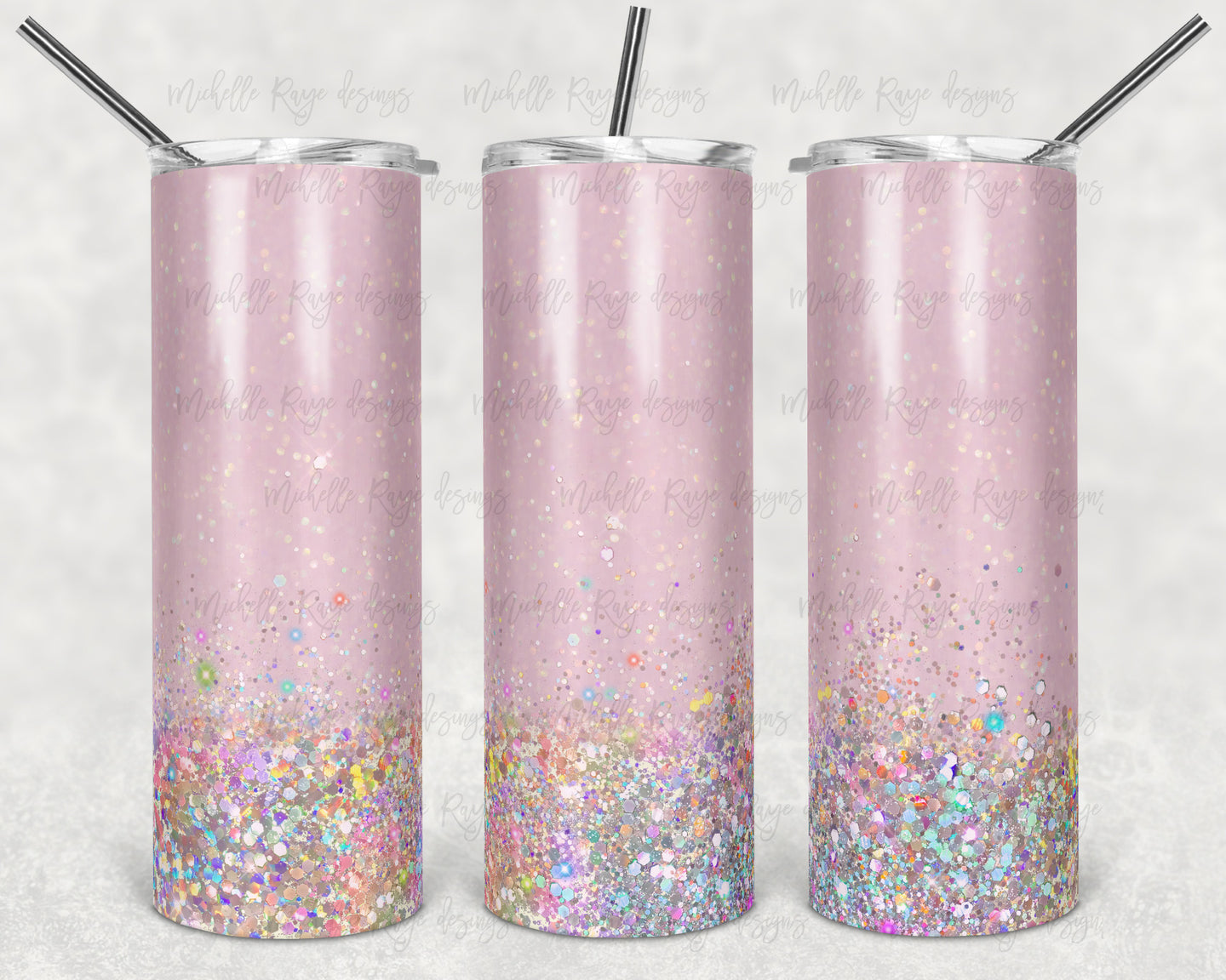 Pink Ombre Glitter