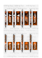 Load image into Gallery viewer, 2023 Graduation Orange and Black Pen Wraps Set 3