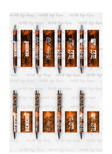 Load image into Gallery viewer, 2023 Graduation Orange and Black Pen Wraps Set 4