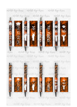 Load image into Gallery viewer, 2023 Graduation Orange and Black Pen Wraps Set 5