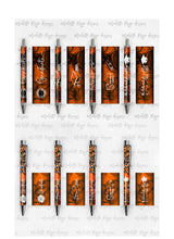 Load image into Gallery viewer, 2023 Graduation Orange and Black Pen Wraps Set 1