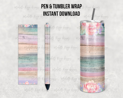 Pastel Floral Wood Combo