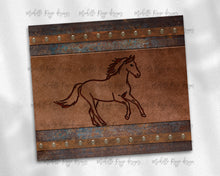 Load image into Gallery viewer, Patina Rust and Leather Horse